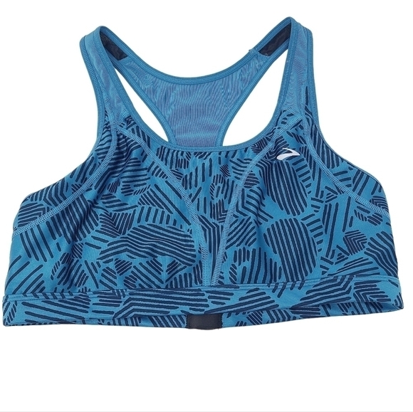 Brooks Other - Brooks | Women's Blue and Black Printed Sports Bra (Size XL)